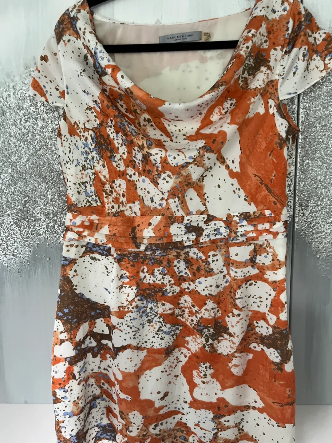 Marc New York Dress - Orange/White Pattern image indicator(3)
