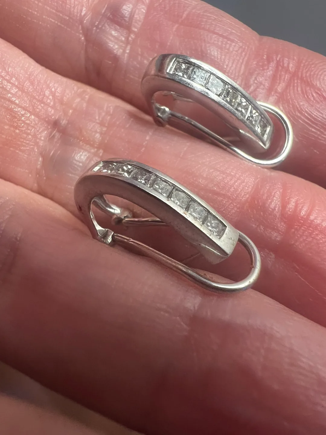 14 k Earrings with diamonds thumbnail