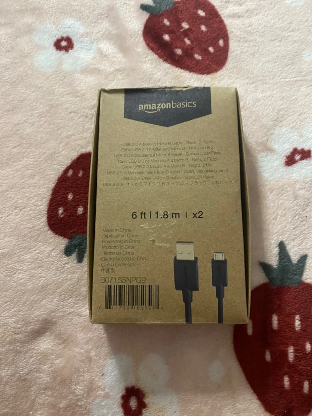 AmazonBasics USB 2.0 A-Male to Micro B Cables - 2 Pack thumbnail