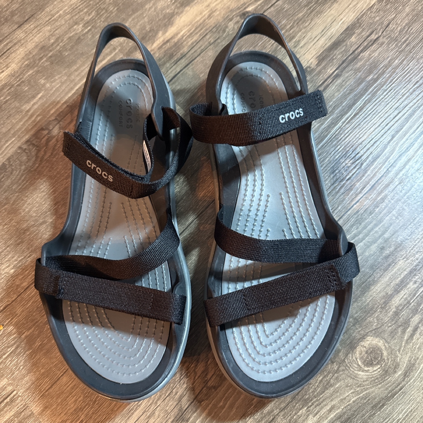 Crocs Swiftwater Sandals - Black - Size 8