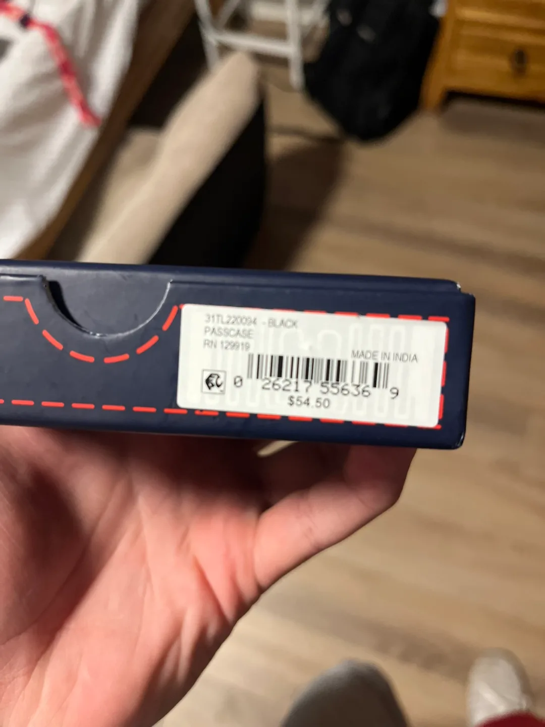 Tommy Hilfiger Black Leather Passcase Wallet - New image indicator(5)