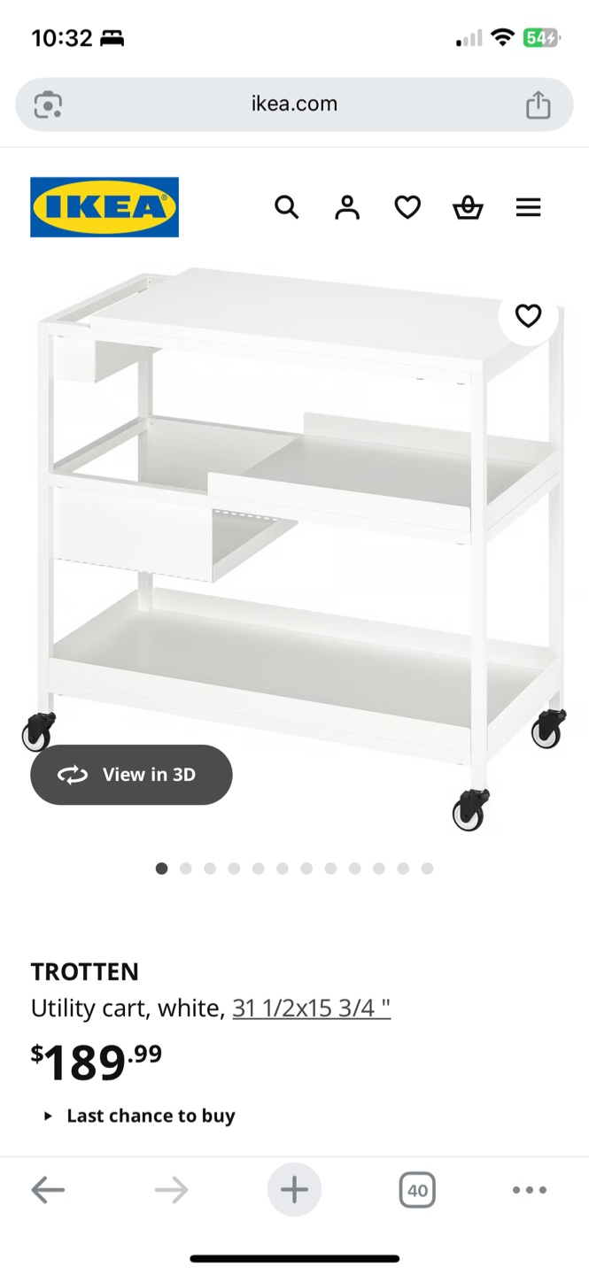 IKEA metal utility cart - TROTTEN - photo 3