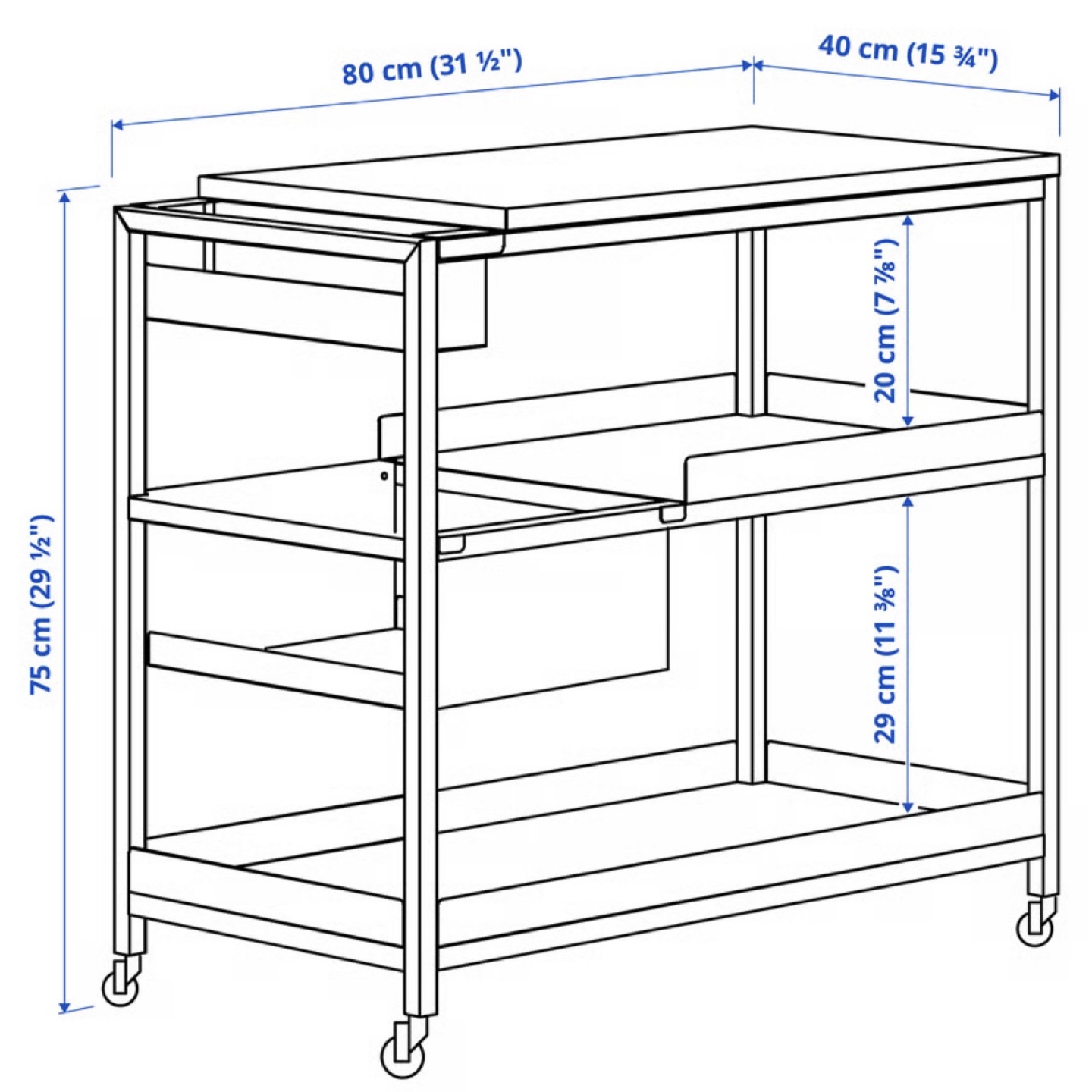 IKEA metal utility cart - TROTTEN - photo 4