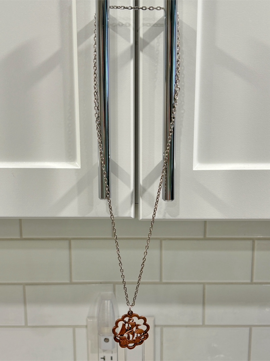 Copper Colored Ship/Boat Medallion Slip Over Necklace - photo 2