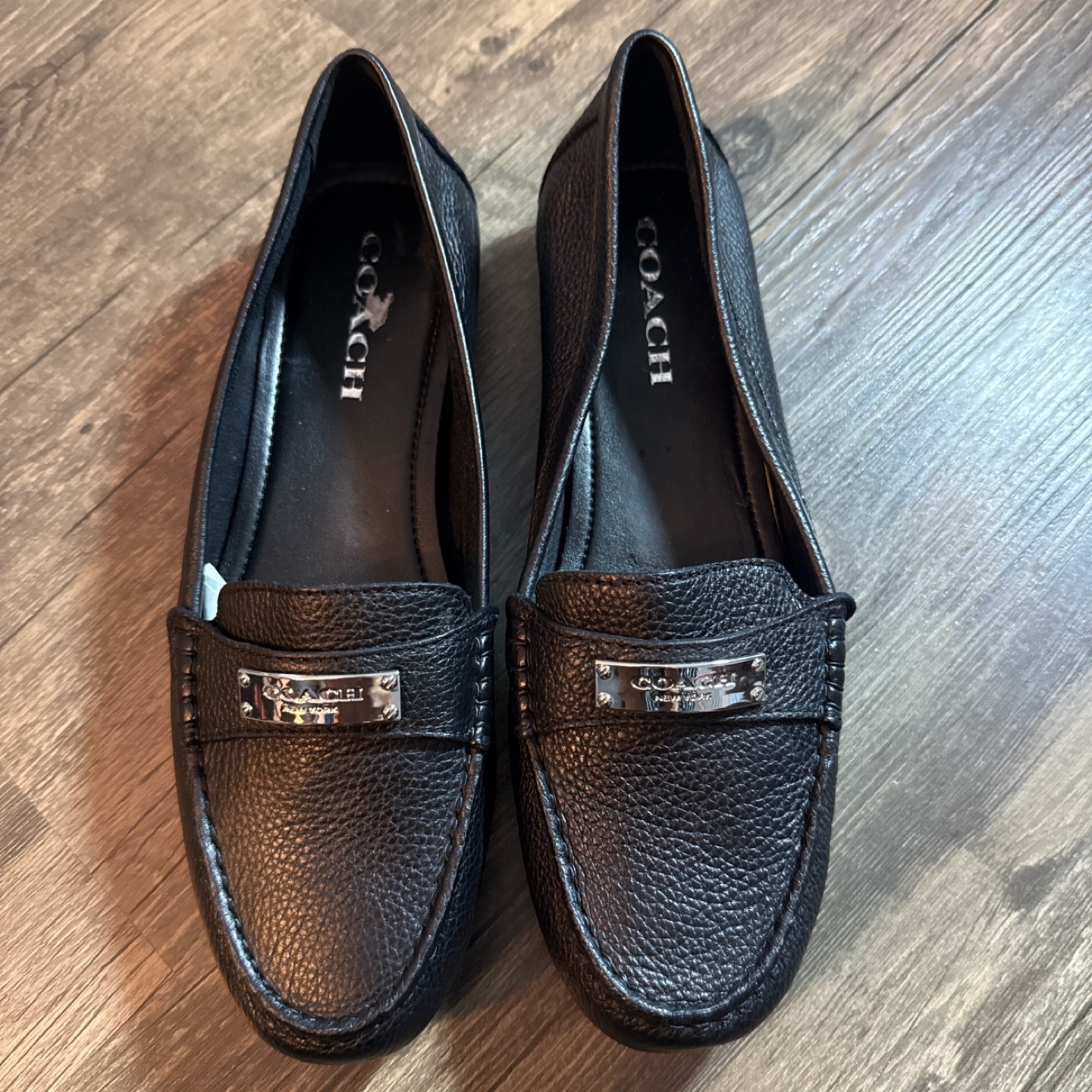 Coach Black Leather Loafers