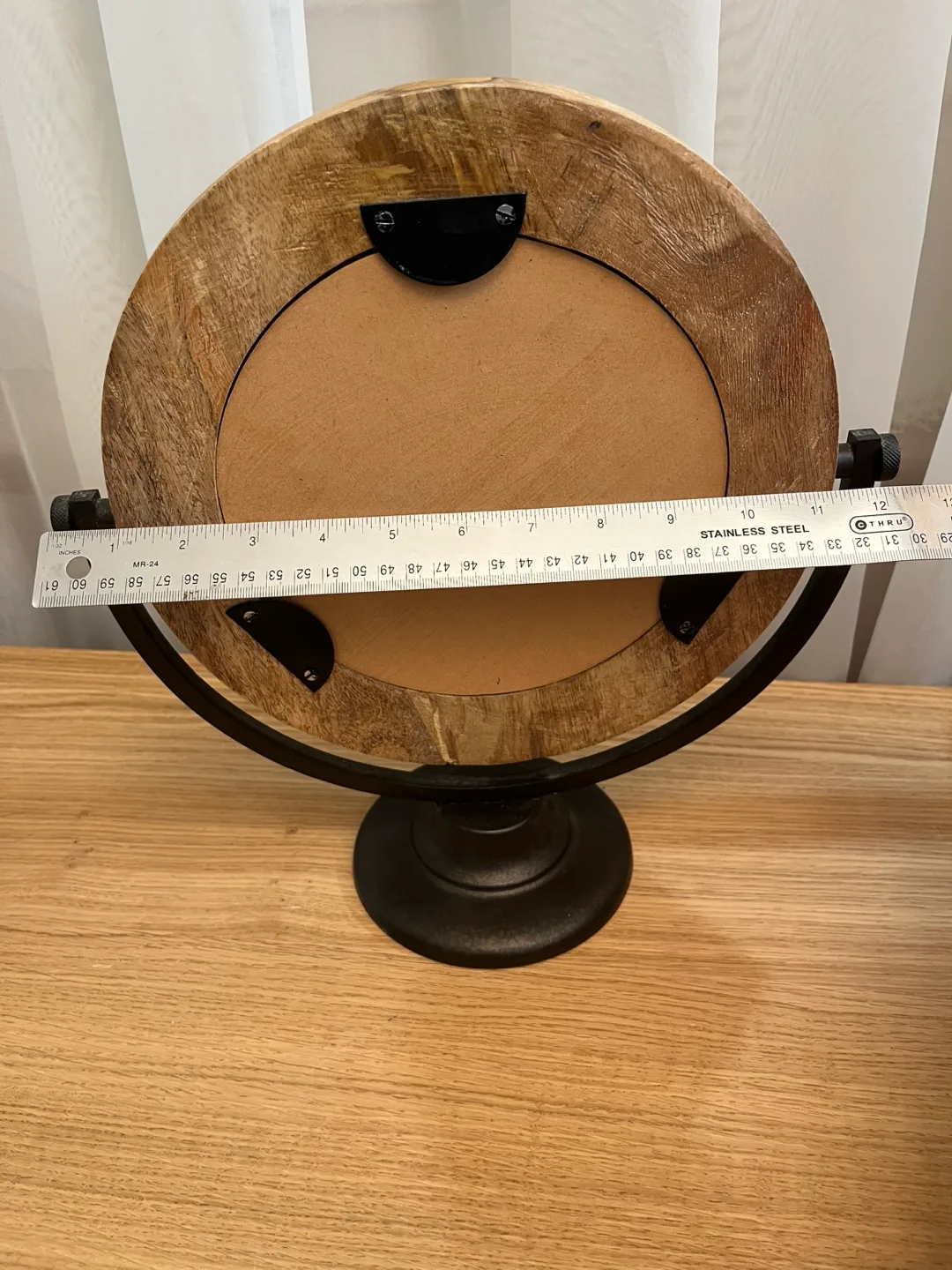 Round Wooden Vanity Mirror image indicator(6)