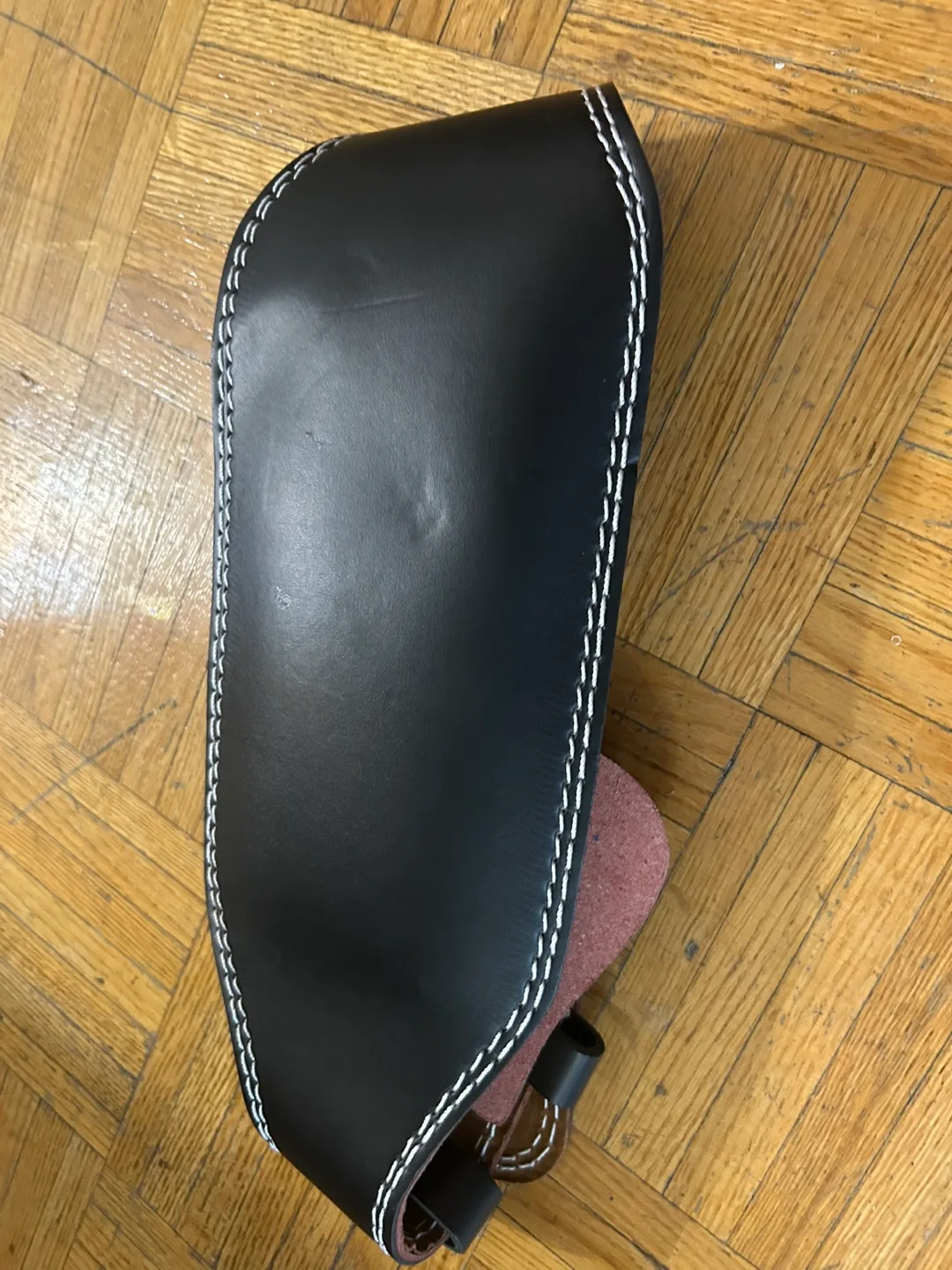 Weightlifting Belt - Black Leather thumbnail