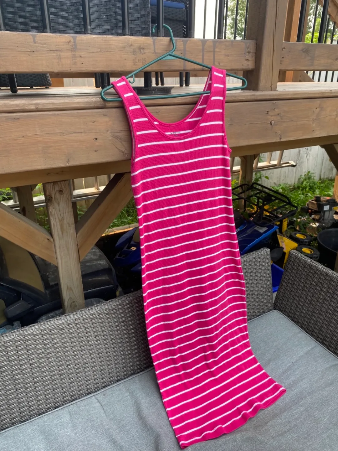 Pink Striped Tank Dress thumbnail