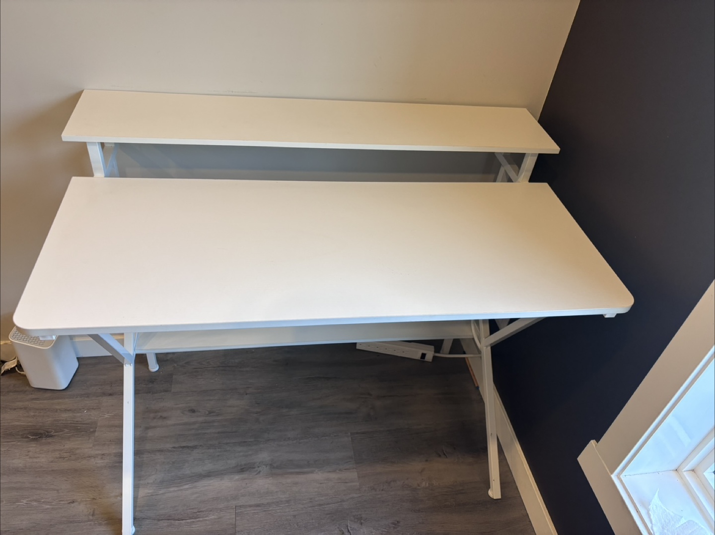 White Desk with Shelf - Great Condition!
