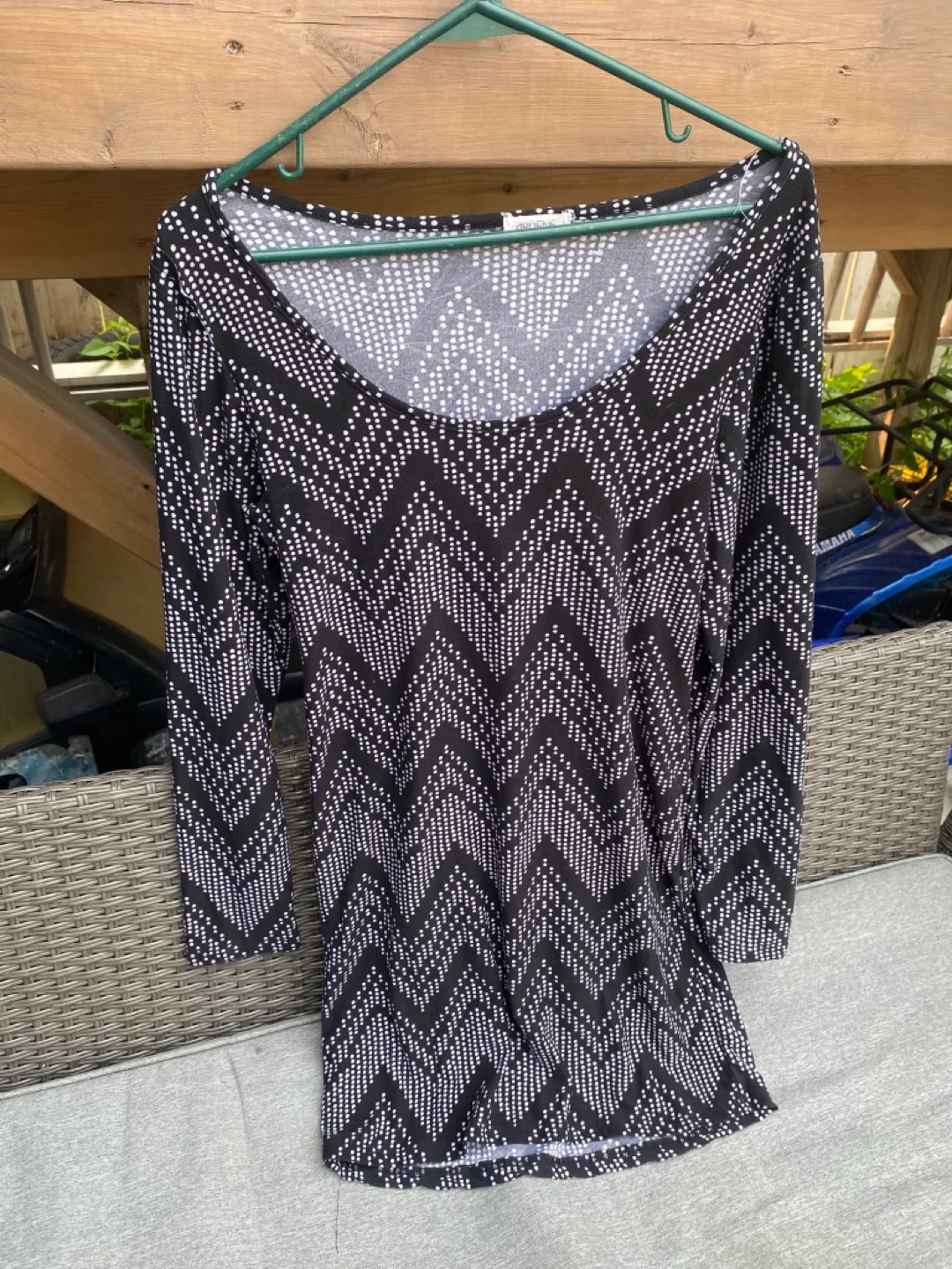 Black and white patterned dress thumbnail