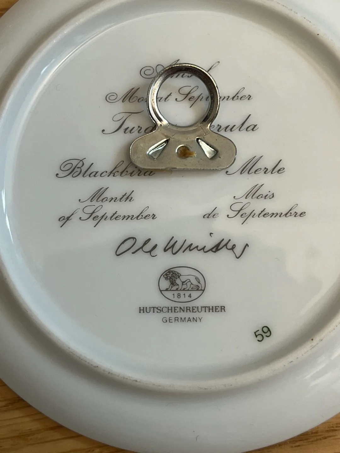 Hutschenreuther Ole Winther September Plate image indicator(3)