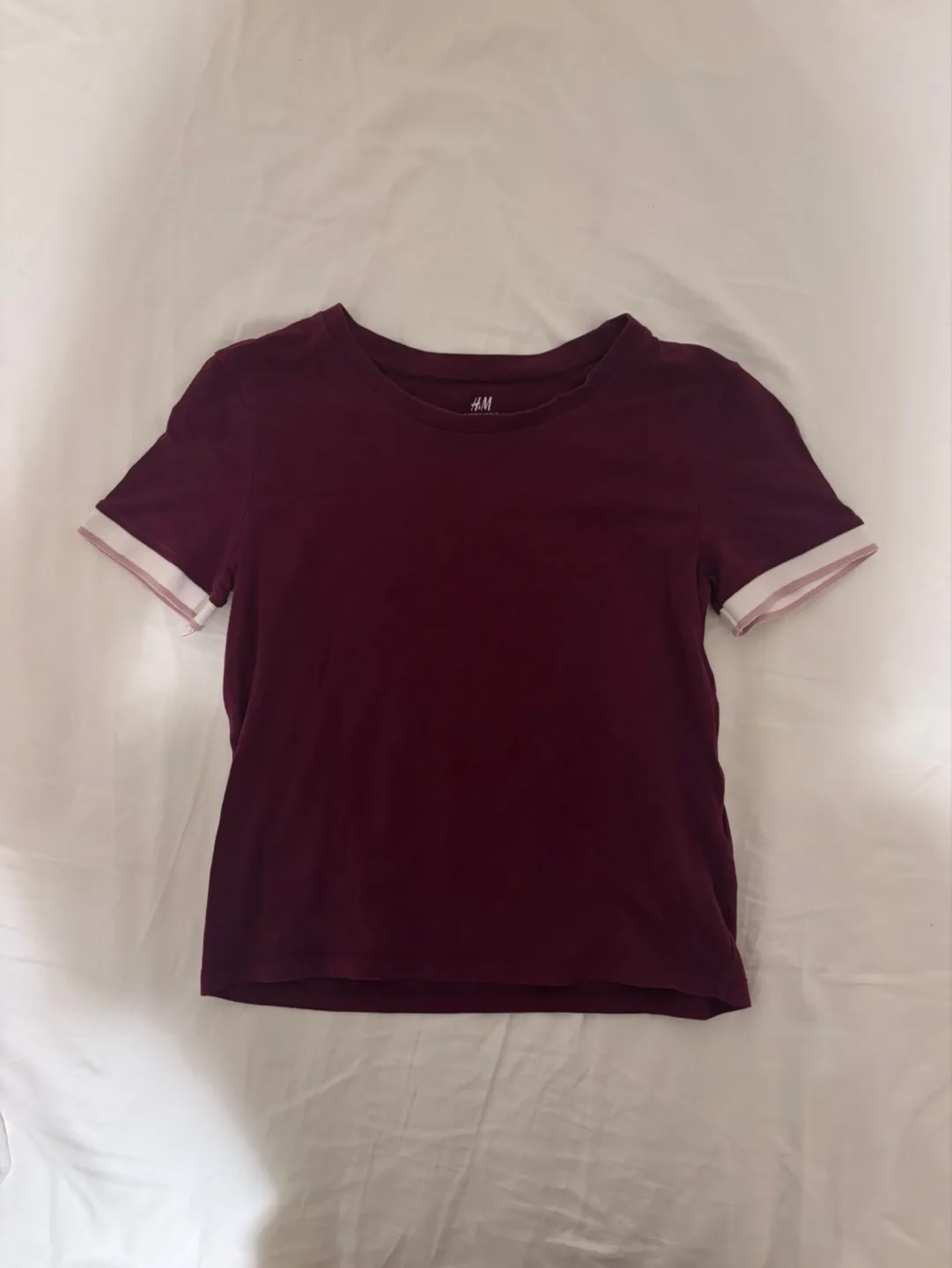 H&M Kids Burgundy Cotton Tee thumbnail