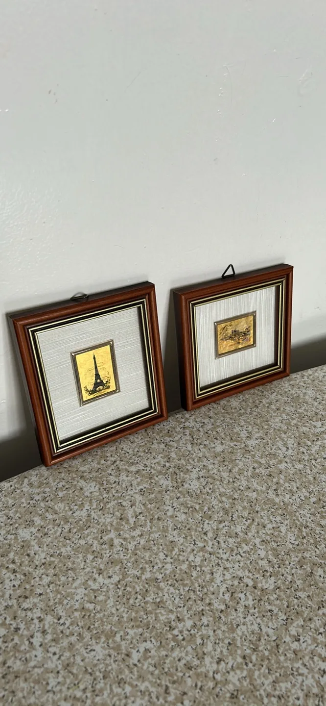Framed Eiffel Tower & Notre Dame Art thumbnail