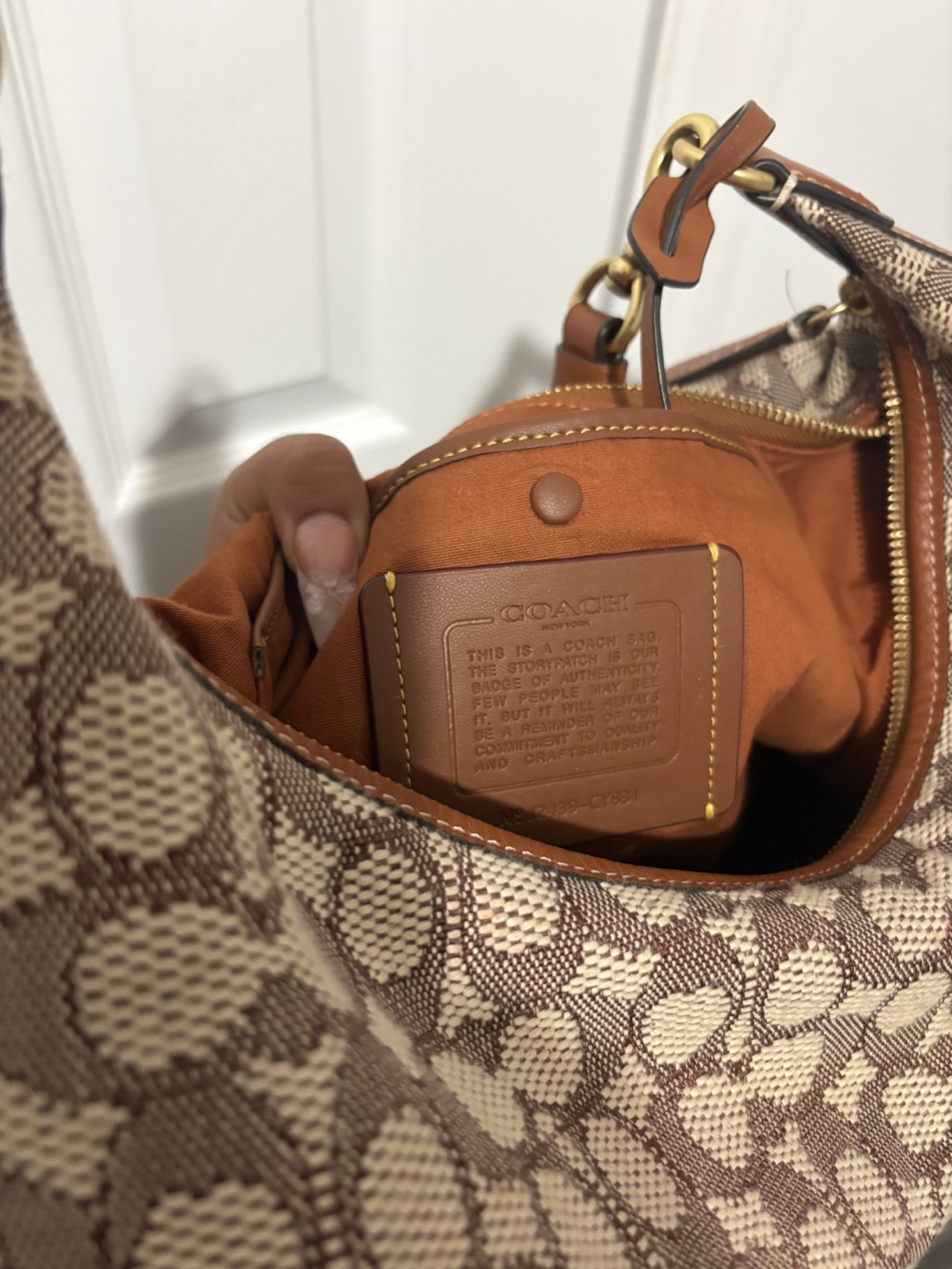 Coach Hobo Bag - Brown Pattern - photo 2
