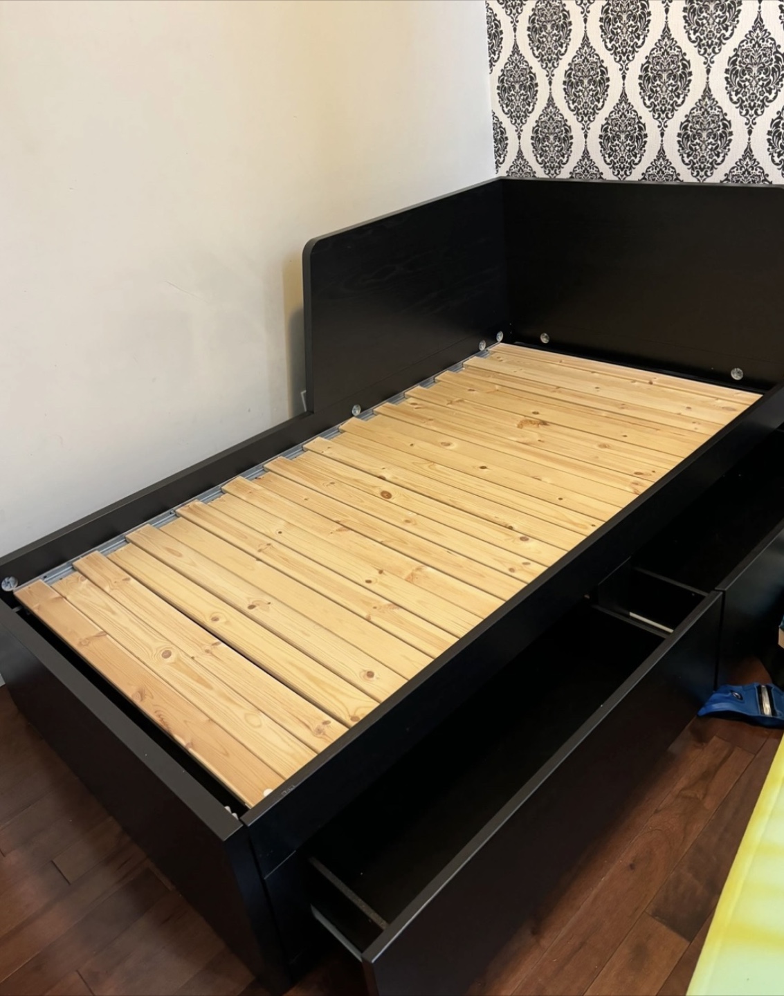 Bed & Mattress Set with Drawers