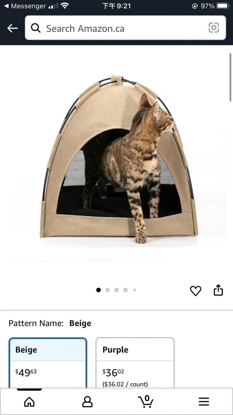 Cat Bed for Indoor Cats, Cat Houses, pet beds image indicator(7)