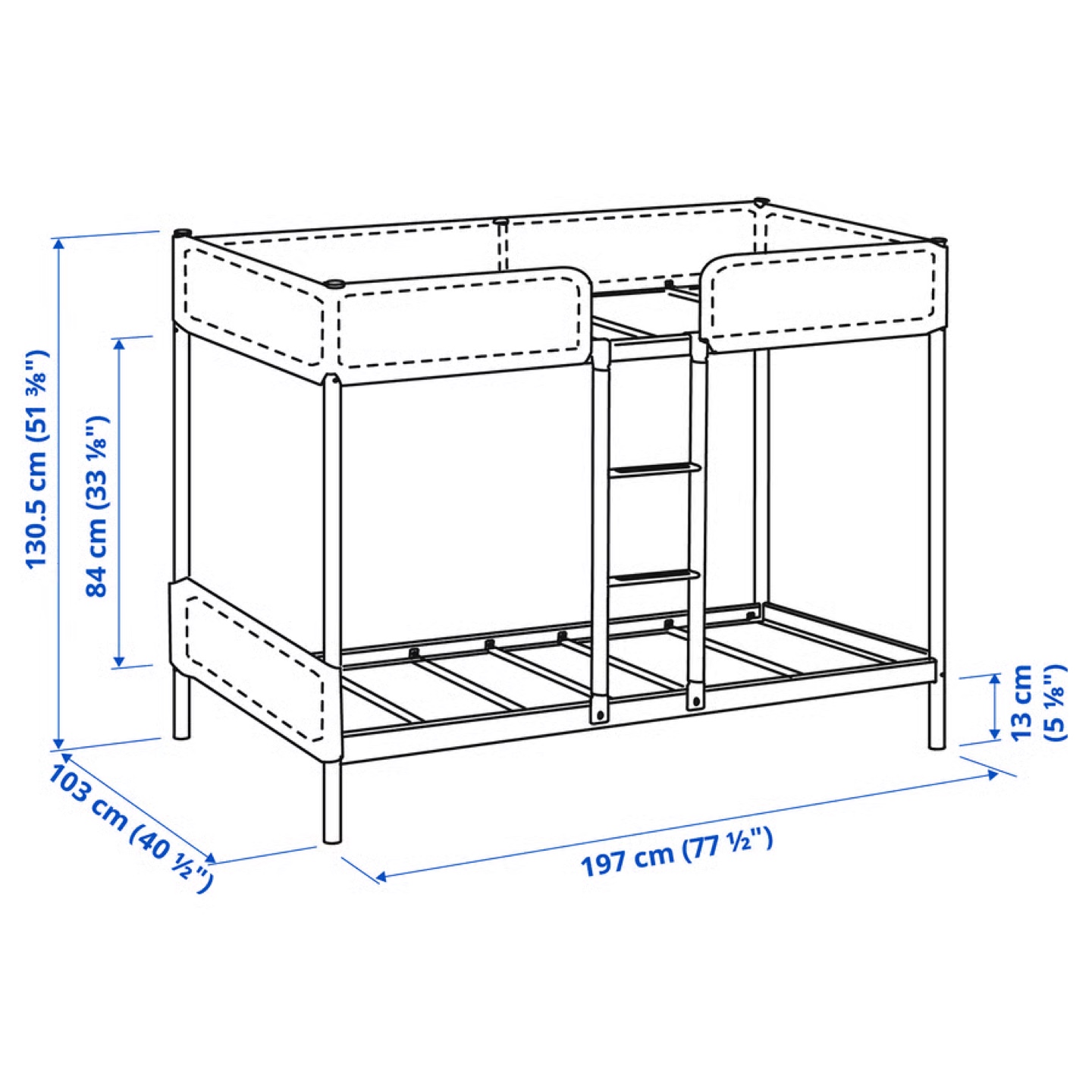 IKEA SVÄRTA Bunk Bed Frame - Grey - photo 3