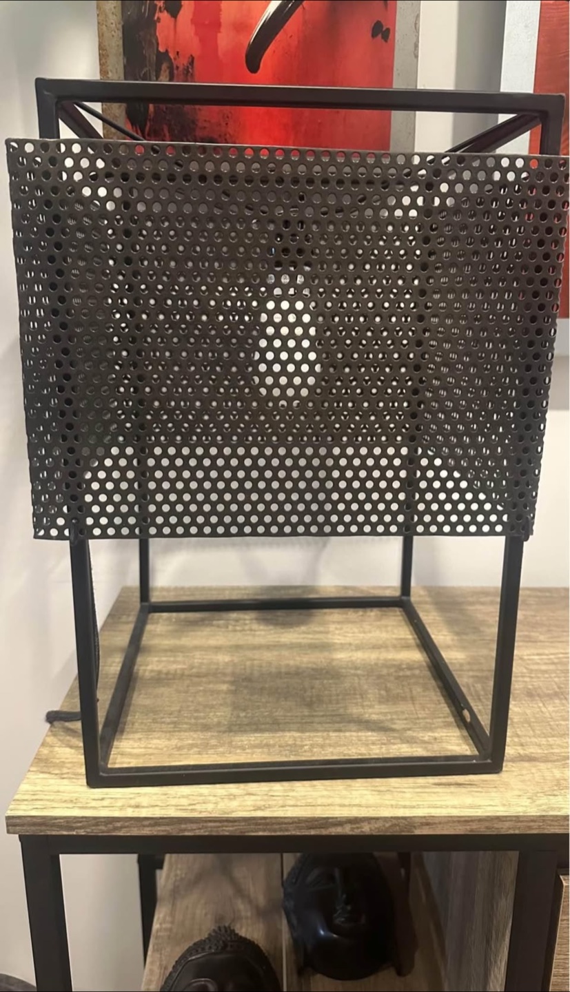 SET OF TWO - Black Metal Table Lamp - photo 2