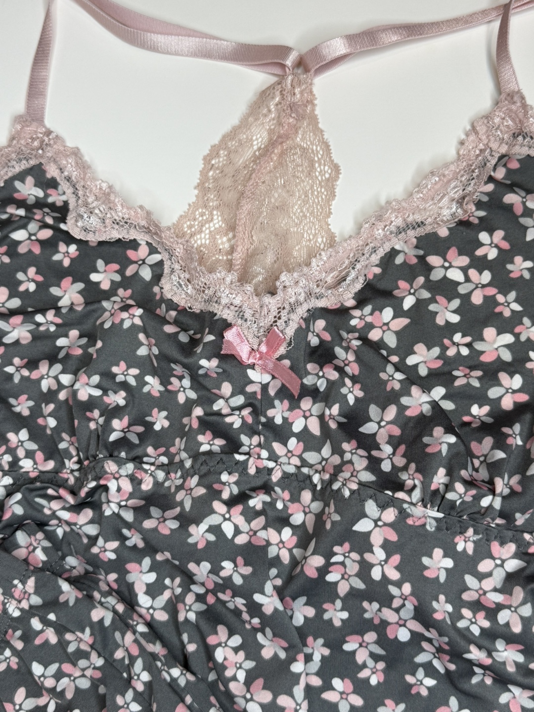 Floral Pajama Set - Top & Shorts - photo 2