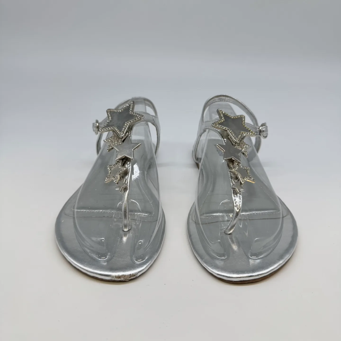 Bamboo Silver Star Sandals – Size 8.5 (Like New, with Box) thumbnail