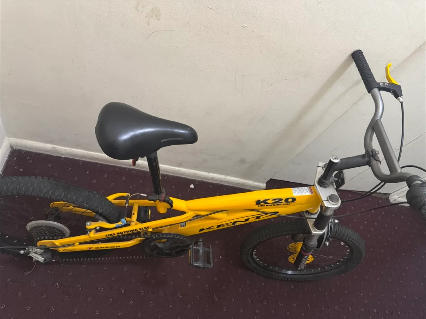 Kent K20 7-Speed Yellow Bicycle image indicator(2)