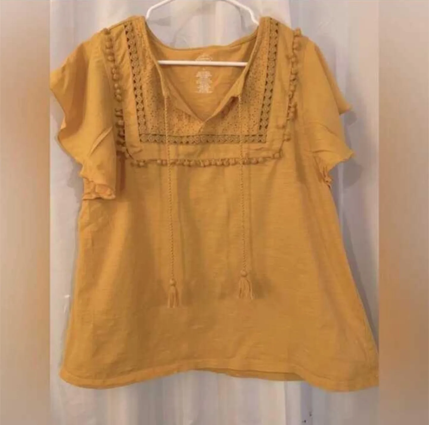 St. John's Bay Orange Top - Size L boho image indicator(2)