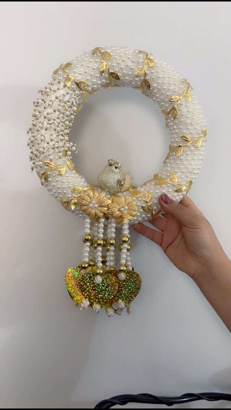 Decorative Wreath - White & Gold - photo 4