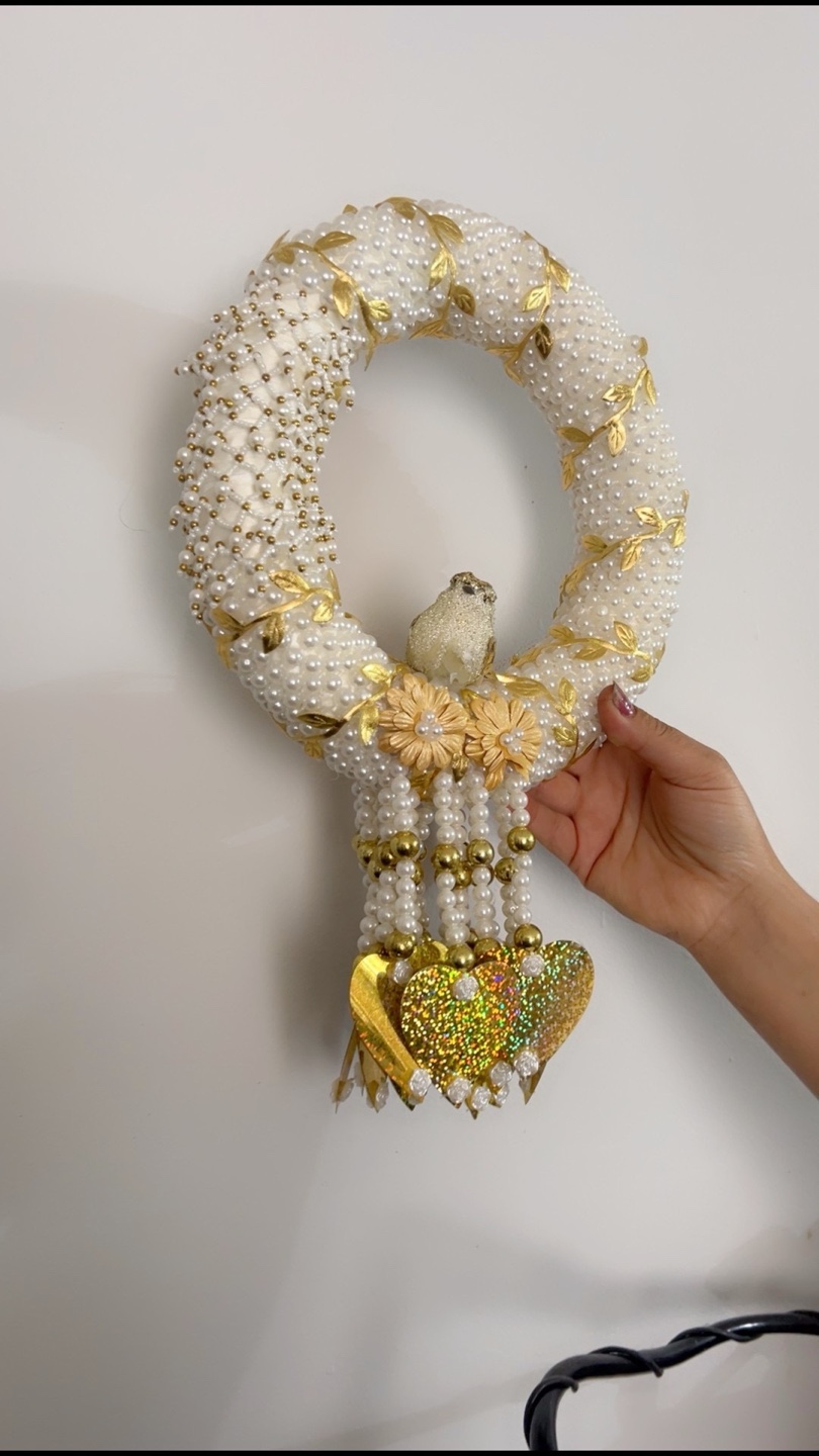 Decorative Wreath - White & Gold - photo 2