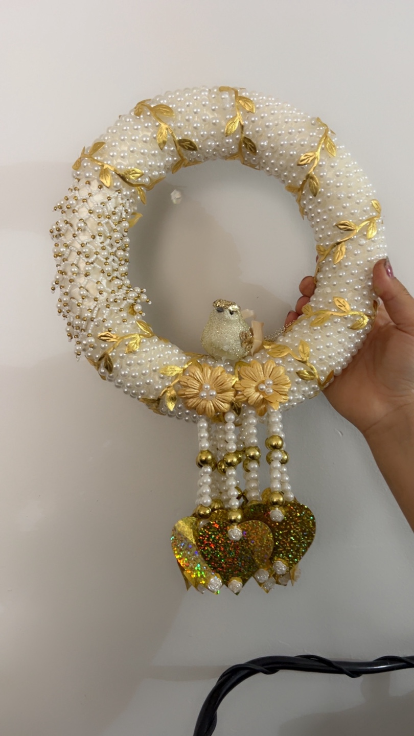 Decorative Wreath - White & Gold - photo 3