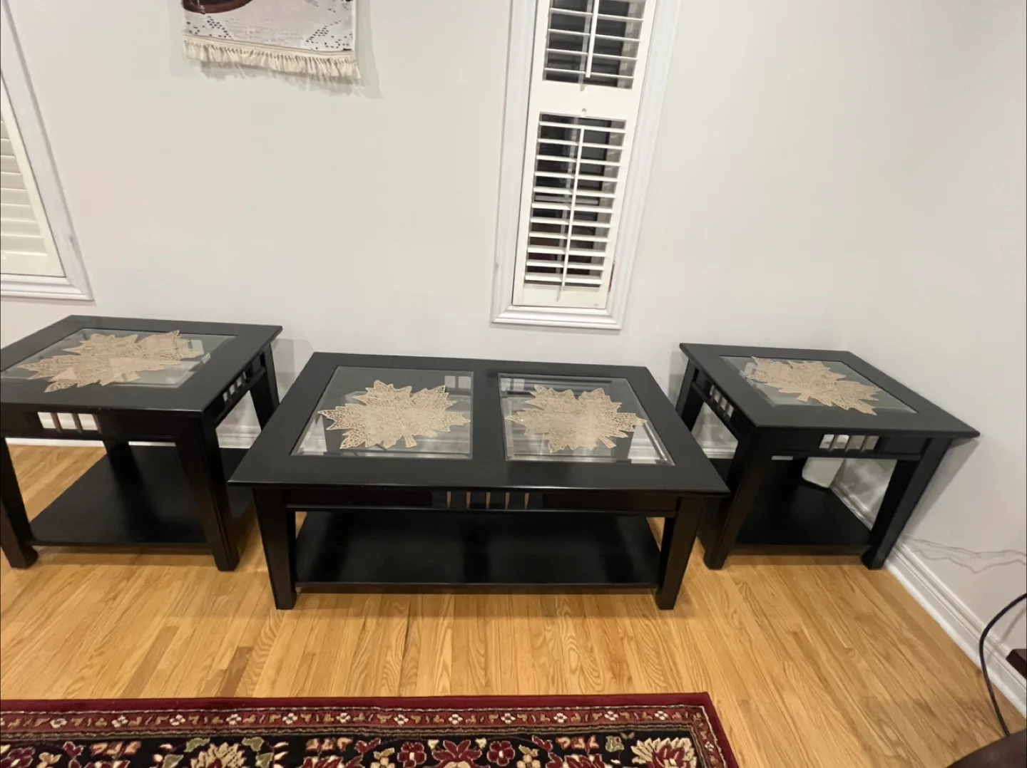 Coffee and End Table Set - Black thumbnail