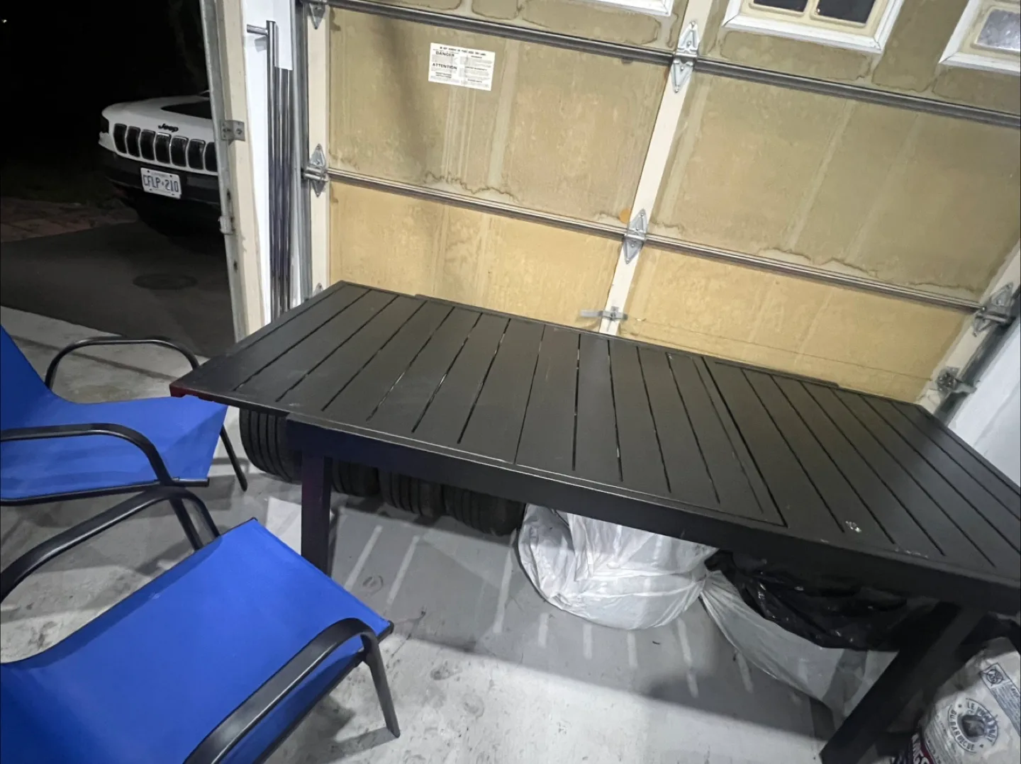 Black Outdoor Patio Dining Table thumbnail