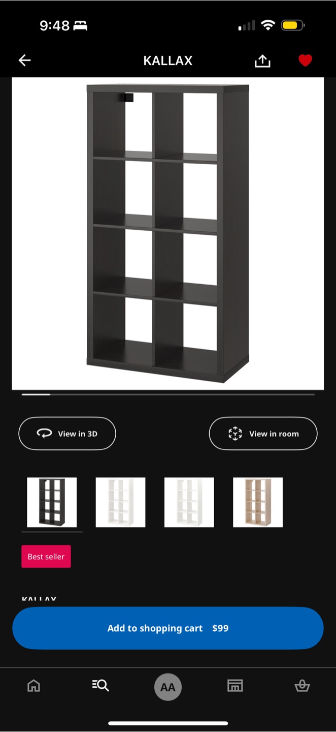 IKEA Kallax Shelf Unit - Black brown - photo 2