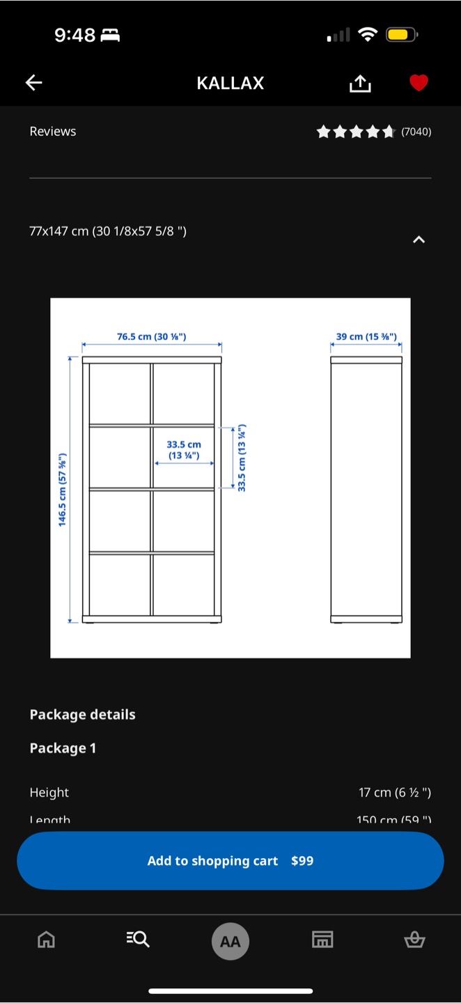 IKEA Kallax Shelf Unit - Black brown - photo 3