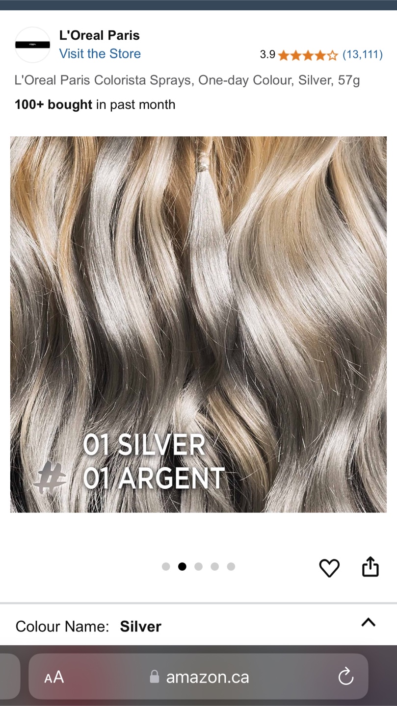 L'Oreal Colorista Silver Hair Colour Spray - photo 2