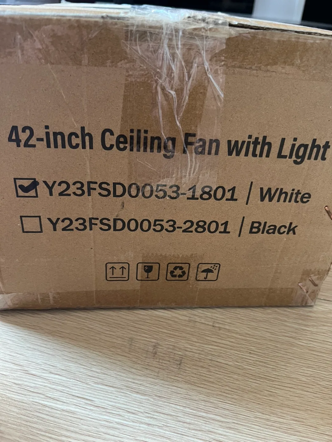 42-inch Ceiling Fan with Light - White thumbnail