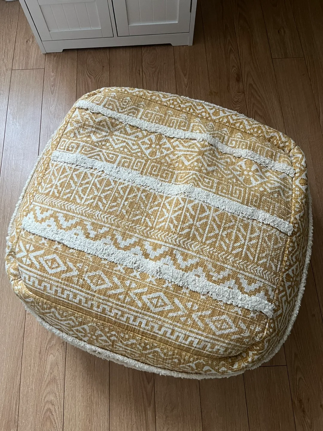 Yellow Boho Pouf Ottoman image indicator(2)