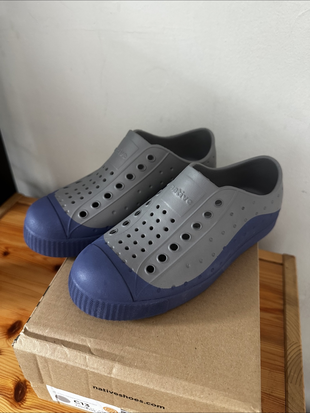 Native Jefferson Roam Shoes C13 - Grey/Blue