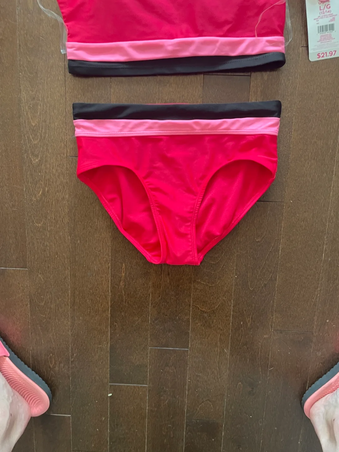 Justice Sport Two-Piece Swimsuit - Size L (12/14) image indicator(3)