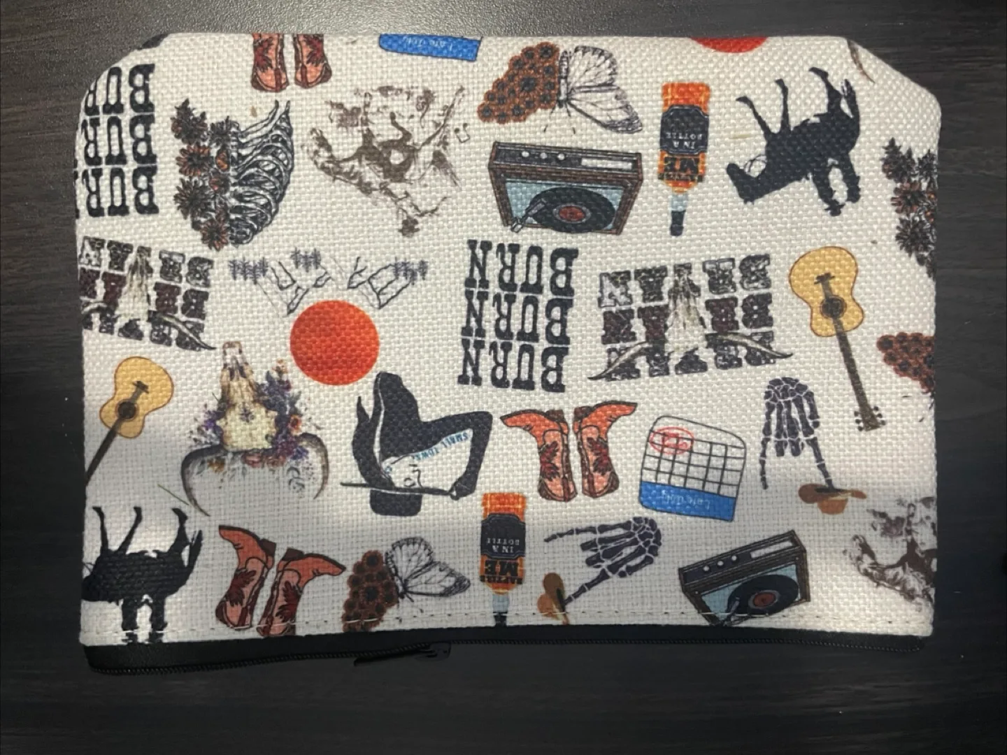 Cosmetic Bag with Country Music Theme thumbnail