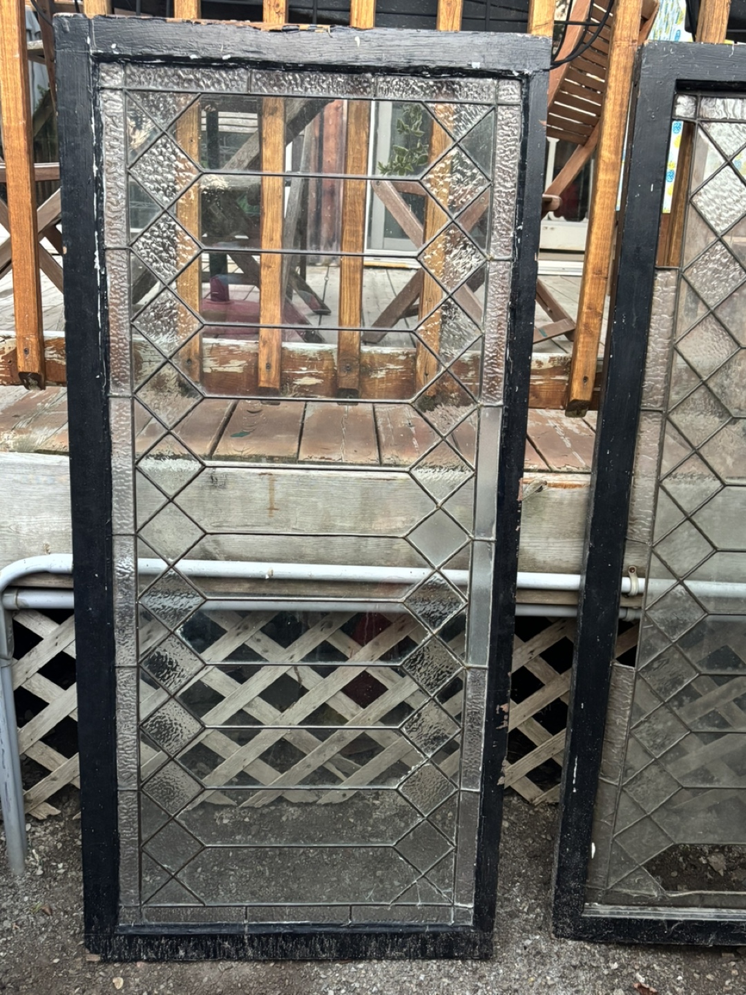 Vintage Leaded Glass Window Panels