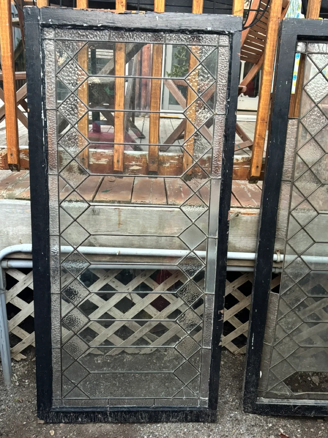 Vintage Leaded Glass Window Panels thumbnail