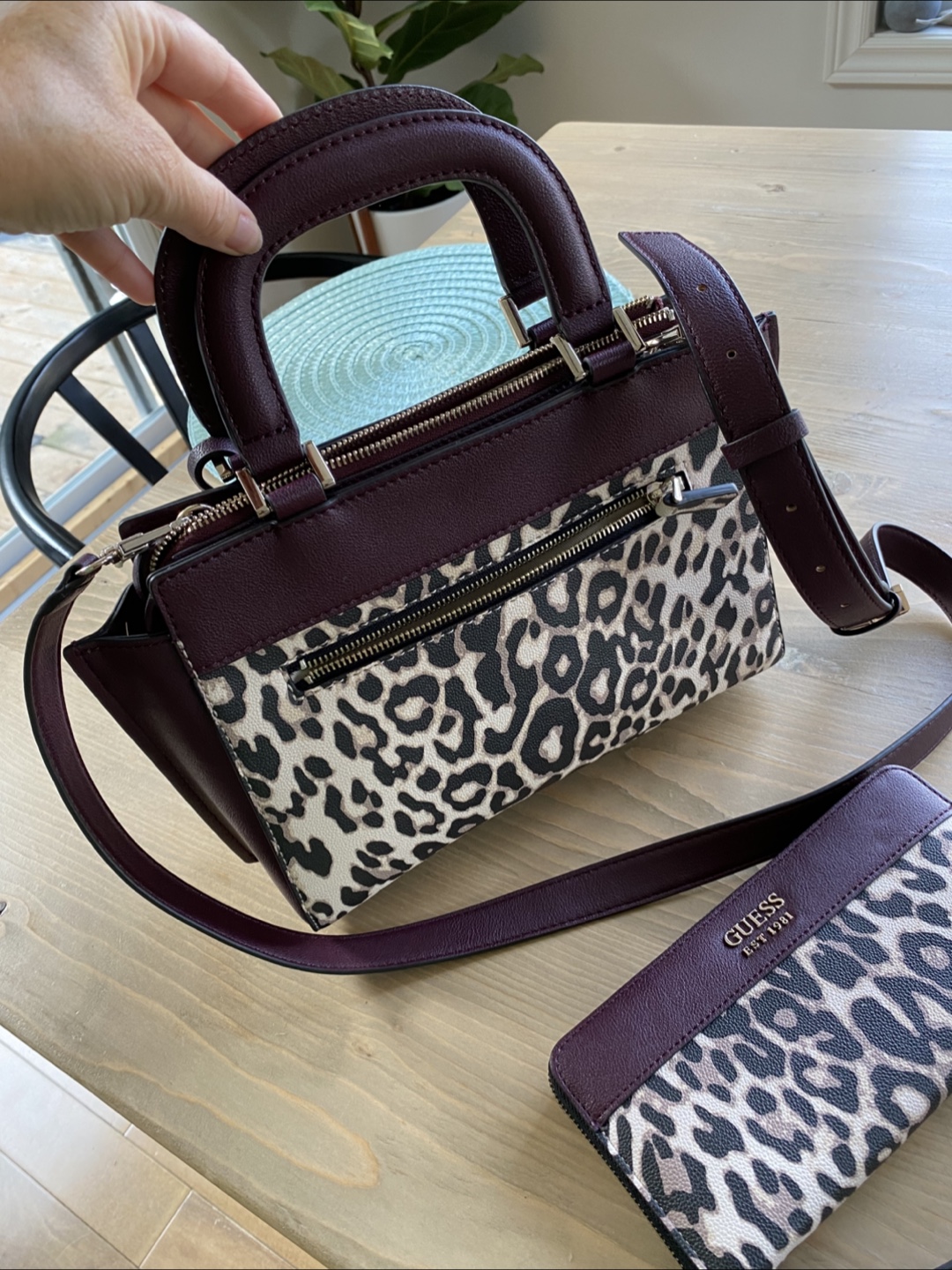 Guess Leopard Print Purse and Wallet Set - photo 2