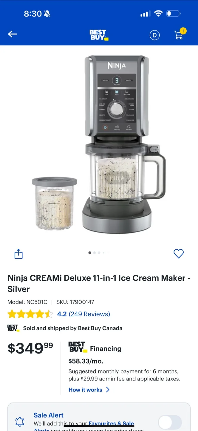 Ninja CREAMi Deluxe 11-in-1 Ice Cream Maker thumbnail