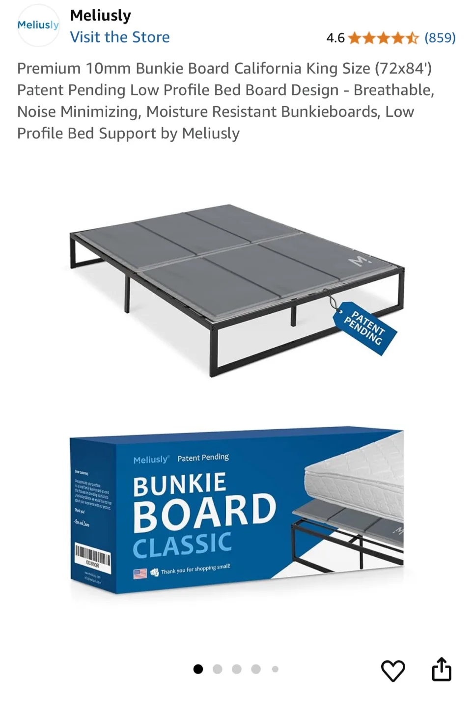 Meliusly Bunkie Board - California King Size image indicator(2)