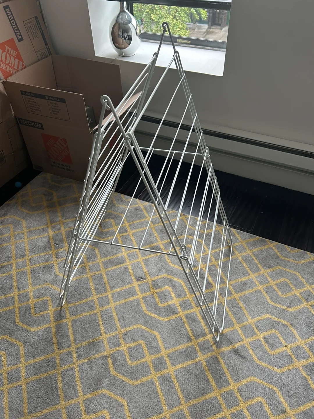 White Metal Clothes Drying Rack (ikea) image indicator(2)
