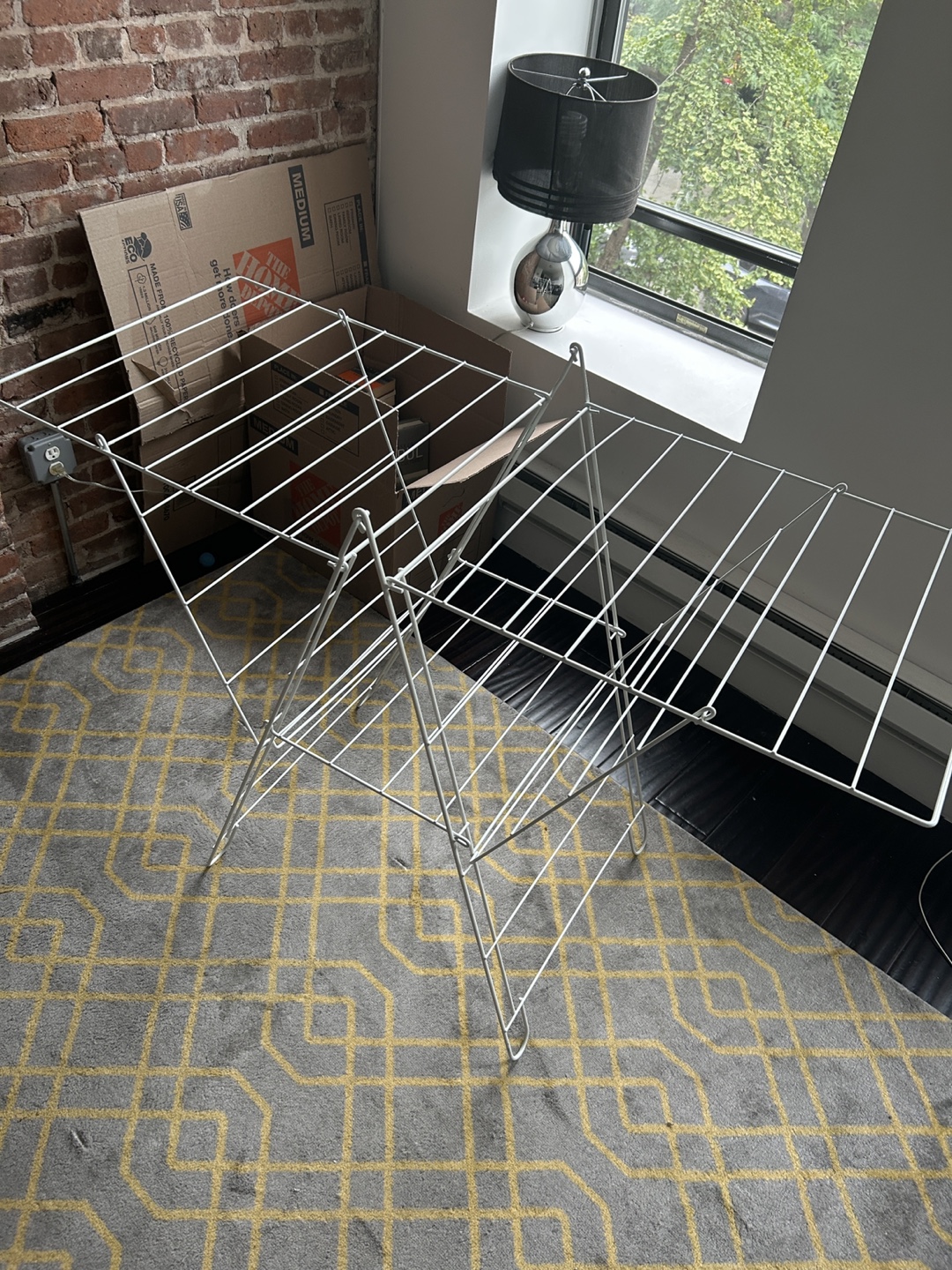 White Metal Clothes Drying Rack (ikea)