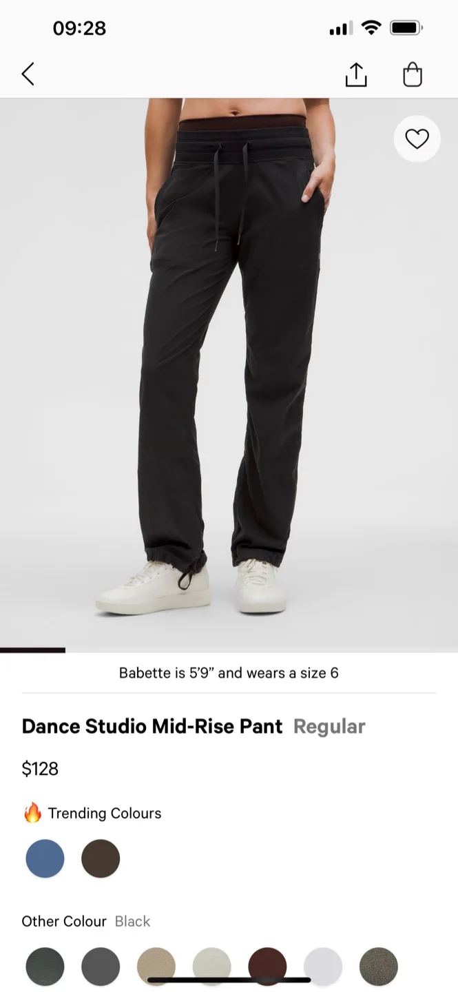 Lululemon Dance Studio Mid-Rise Full Length Pant - size 4 image indicator(10)