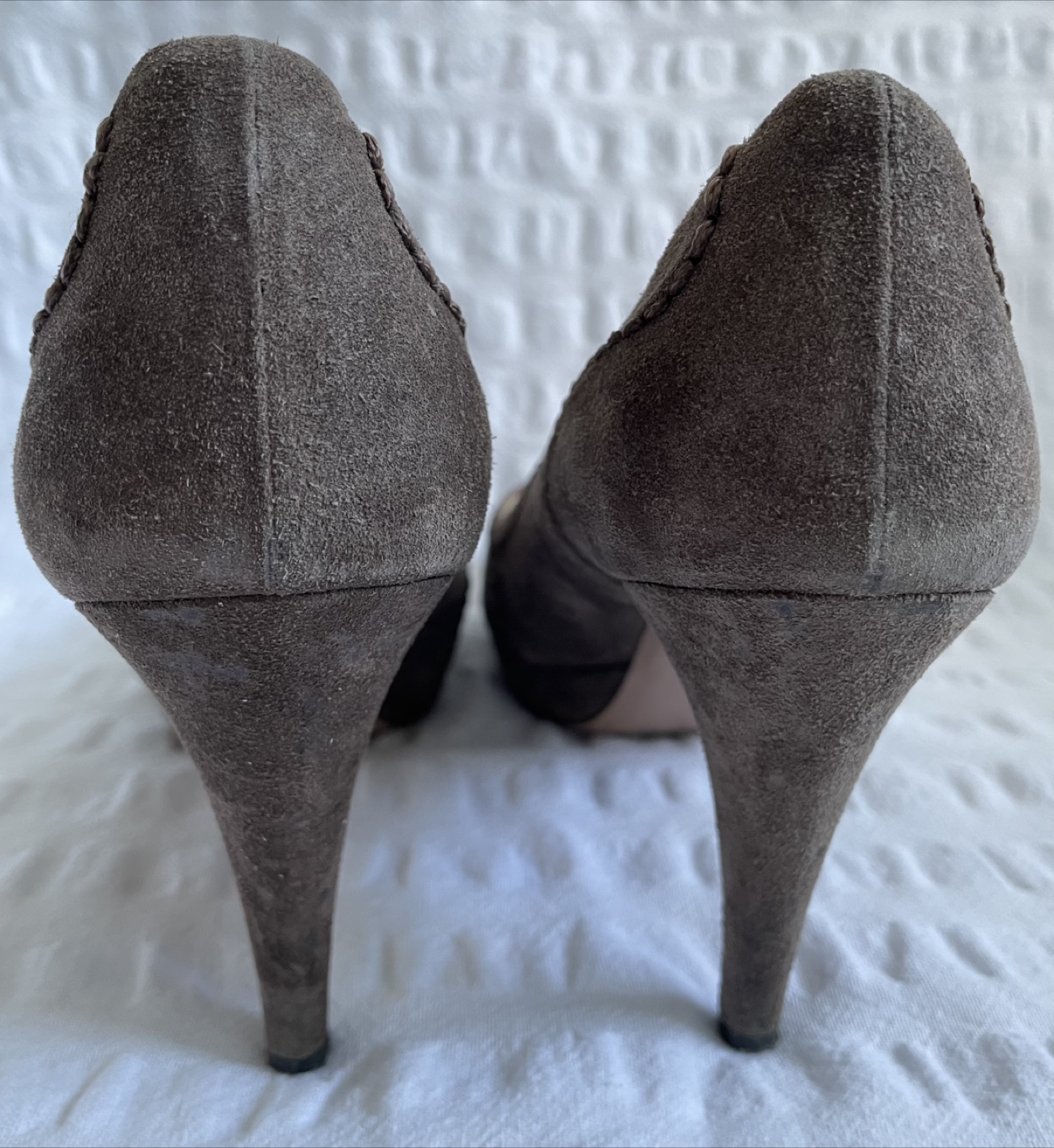 Prada Suede Platform Heels - Size 39 - photo 4