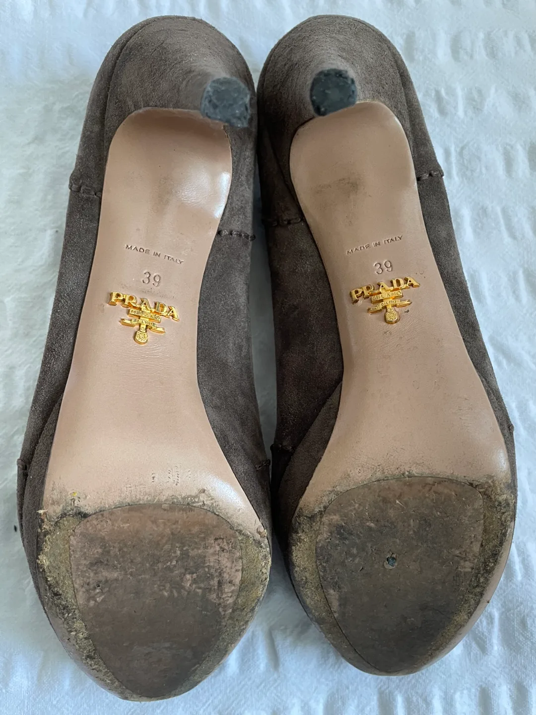 Prada Suede Platform Heels - Size 39 image indicator(6)
