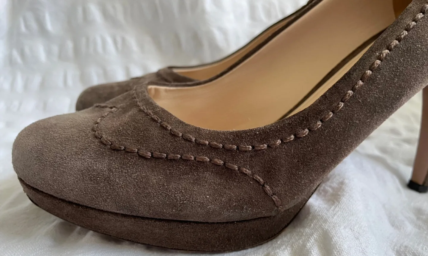Prada Suede Platform Heels - Size 39 image indicator(8)
